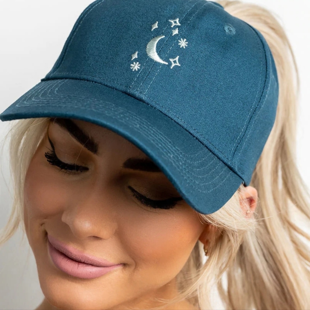 Popflex high ponytail baseball cap teal